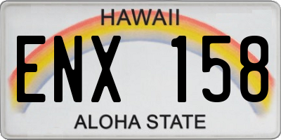 HI license plate ENX158