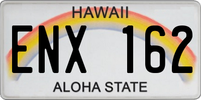 HI license plate ENX162