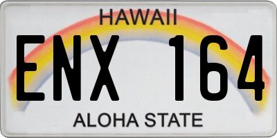 HI license plate ENX164