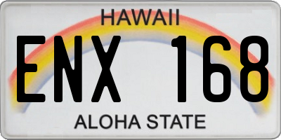 HI license plate ENX168