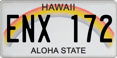 HI license plate ENX172
