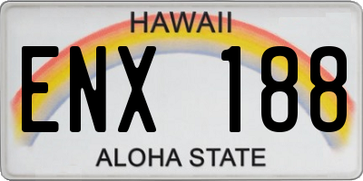 HI license plate ENX188