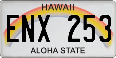 HI license plate ENX253