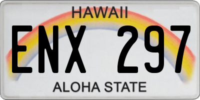 HI license plate ENX297