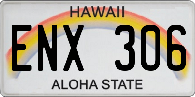 HI license plate ENX306