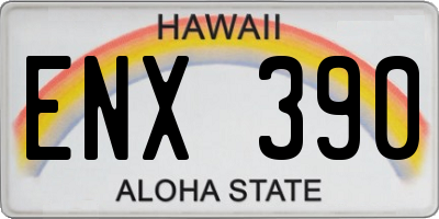HI license plate ENX390