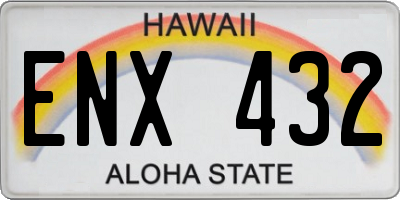 HI license plate ENX432
