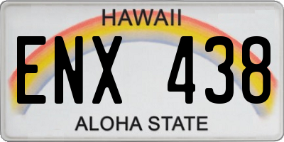 HI license plate ENX438