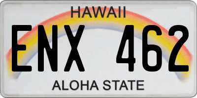HI license plate ENX462
