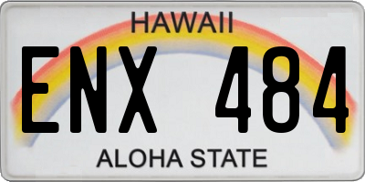 HI license plate ENX484