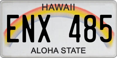 HI license plate ENX485