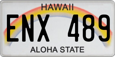 HI license plate ENX489
