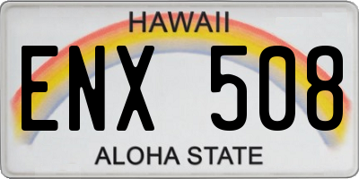 HI license plate ENX508