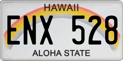 HI license plate ENX528
