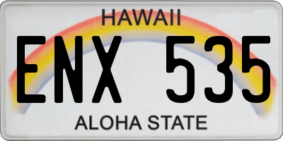 HI license plate ENX535