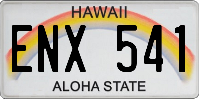 HI license plate ENX541