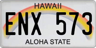HI license plate ENX573