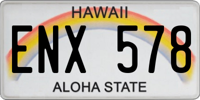 HI license plate ENX578