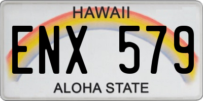 HI license plate ENX579
