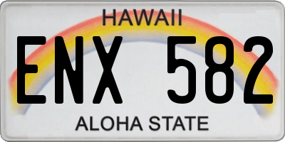 HI license plate ENX582