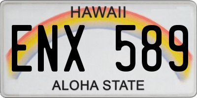 HI license plate ENX589