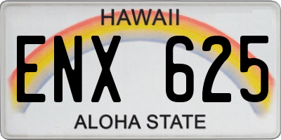 HI license plate ENX625
