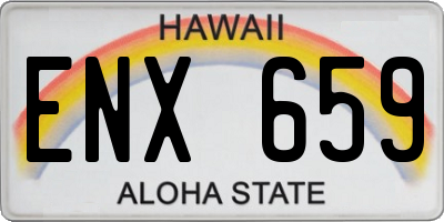 HI license plate ENX659