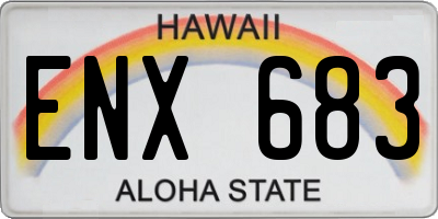 HI license plate ENX683