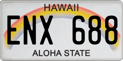HI license plate ENX688