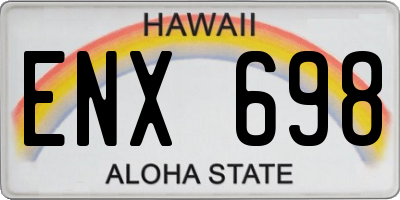 HI license plate ENX698