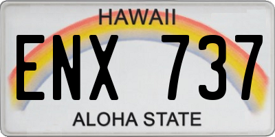 HI license plate ENX737
