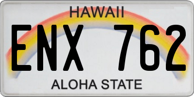 HI license plate ENX762