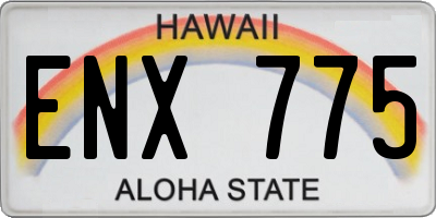 HI license plate ENX775