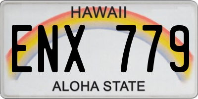 HI license plate ENX779