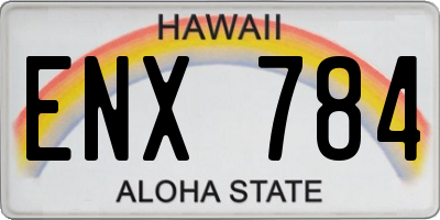 HI license plate ENX784