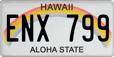 HI license plate ENX799