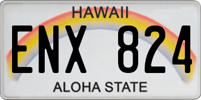 HI license plate ENX824