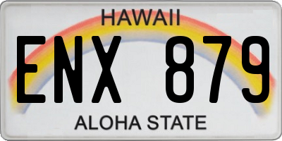 HI license plate ENX879