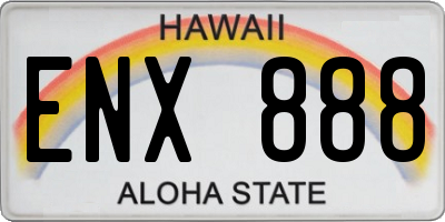HI license plate ENX888