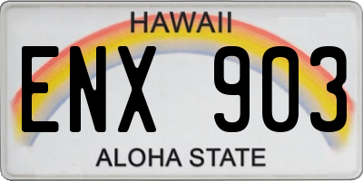 HI license plate ENX903