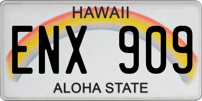 HI license plate ENX909