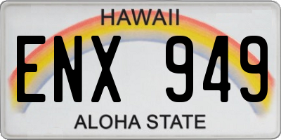 HI license plate ENX949
