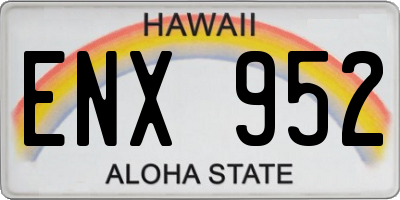HI license plate ENX952