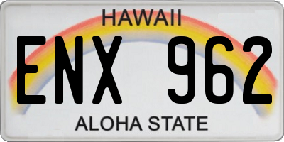 HI license plate ENX962