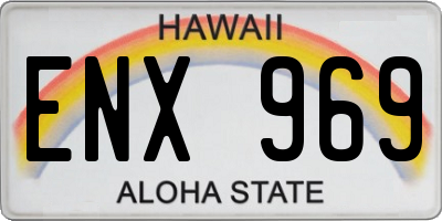 HI license plate ENX969