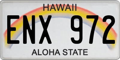 HI license plate ENX972