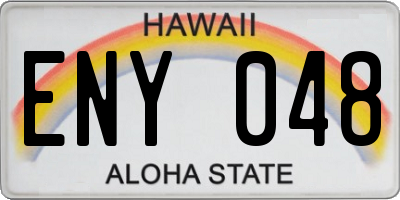 HI license plate ENY048