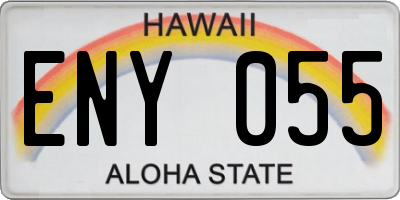 HI license plate ENY055