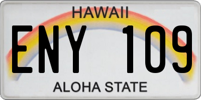 HI license plate ENY109