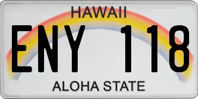 HI license plate ENY118
